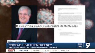 Board of Supervisors could redeclare COVID-19 an emergency in Pima County