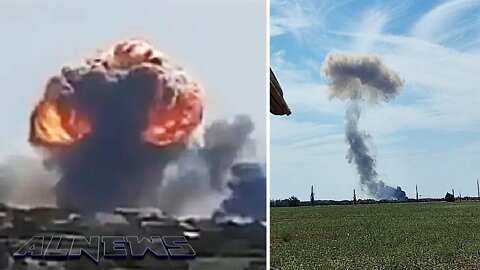 Huge explosions create mushroom cloud above Putin-annexed Crimea