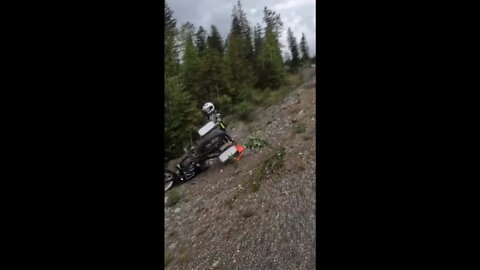 biker girl goes through a scary crash...