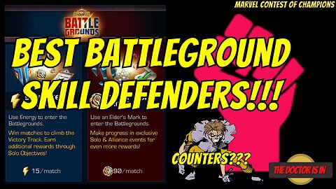 Best Skill Defenders for Battlegrounds and The Best Counter Champions in MCOC