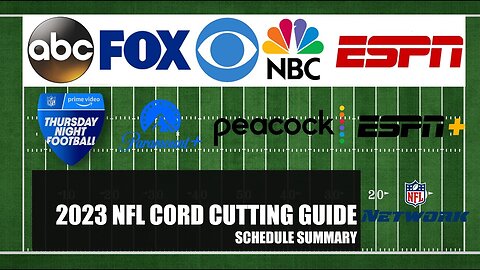 2023 NFL Cord Cutting Guide-Regular Season Schedule Breakdown by Channel/Service