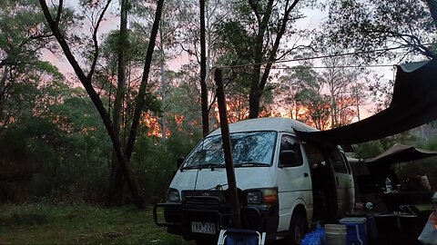 Beautiful camping sunset 🏕️