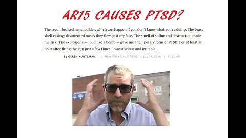 Is an AR15 so powerful it can give you PTSD?