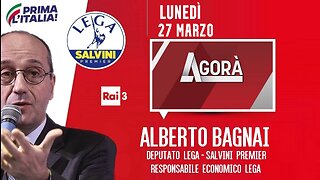 🔴 Interventi dell'On. Alberto Bagnai ospite ad "Agorà" su Rai3 del 27/03/2023.