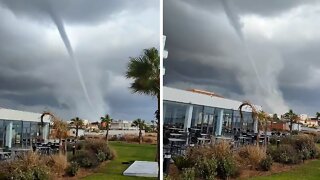 Massive waterspout incredibly caught on camera in Cyprus