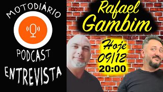 MotoDiário Podcast entrevista RAFA GAMBIM, canal MOTO IRMANDADE, idealizador do Projeto FORÇA CUSTOM