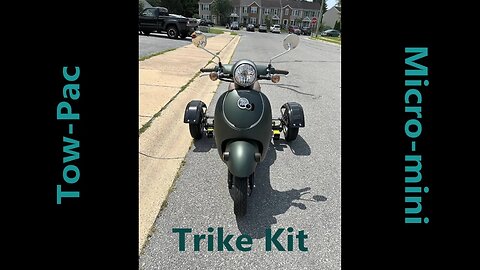 Tow-Pac Micro-Mini Scooter trike kit installation and test on Honda Metropolitan