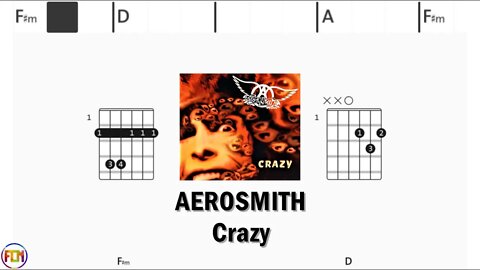 AEROSMITH Crazy - (Chords & Lyrics like a Karaoke) HD