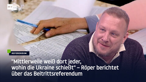 Thomas Röper zum Referendum: "Mittlerweile weiß dort jeder, wohin die Ukraine schießt"