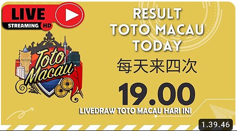 LIVEDRAW TOTO MACAU HARI INI SABTU JAM 19:00 WIB - 10 DESEMBER 2022 (ANGKA TERCEPAT)