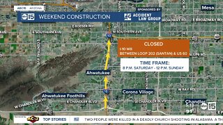 Weekend freeway construction planned