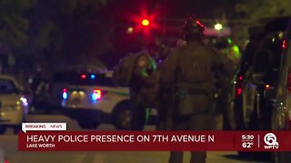 Heavy police presence on 7th Avenue in Lake Worth Beach