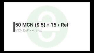 Finalizado - Airdrop - MCN DeFi - 50 MCN ($ 5) + 15 / Ref - 01/12/2020
