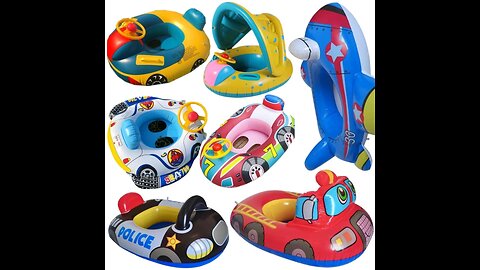Inflatable Baby Swimming Rings Seat Floating Sun Shade Toddler Swim