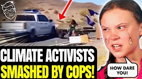 COPS PLOUGH THROUGH CLIMATE PROTEST | DRAG AND ARREST ACTIVIST FOR BLOCKING TRAFFIC