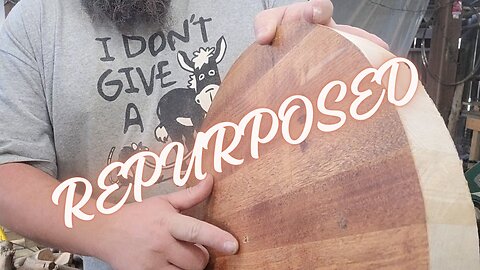 Countertop Repurposed To A Platter - Woodturning