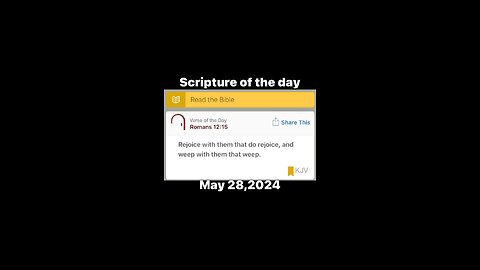 05/28/24 Scripture of the day