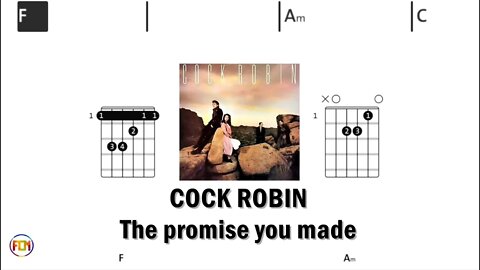 COCK ROBIN The promise you made - (Chords & Lyrics like a Karaoke) HD