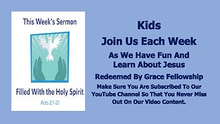 Sermons 4 Kids - Filled With The Holy Spirit - Acts 2:1-21