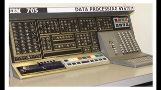 1957 - 1960's IBM 705 Mainframe Computer Data Processing- USAF Military Punch Card, Educational