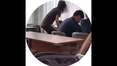 Russian Teacher Spanks A Student In Class