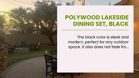 POLYWOOD Lakeside Dining Set, Black