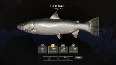 Russian Fishing 4 Kuori lake Lake Trout 5 . 698 Kg