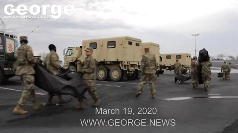 Maryland Army National Guard sets up Deployable Rapid Assembly Shelters, FEDEX FIELD, March 20, 2020