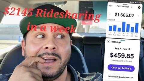 Here we go again, multiapping my way to $2145 in a week ridesharing in a Tesla.