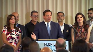Florida Gov. Ron DeSantis speaks in Surfside