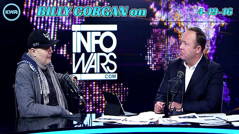 PRE BAN INFO WARS - Billy Corgan in studio with Alex Jones (2016)