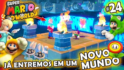 Super Mario 3d World #24 - O QUE? O Mundo Cogumelo JÁ ACABOU e entramos DIRETO no Mundo Flor de Fogo