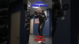 Heroes Training Center | Kickboxing & MMA "How To Throw A Round 2 & Spinning Back Fist" | #Shorts
