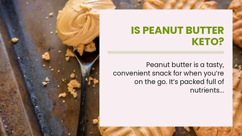 Is Peanut Butter Keto?