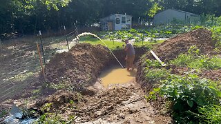 Cleaning Rain Water Out of Future Cellar 💦 Chamberlin Family Farms