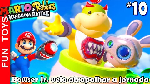 Mario + Rabbids Kingdom Battle #10 - O Bowser Jr. veio atrapalhar nossa jornada! Muito Engraçado!