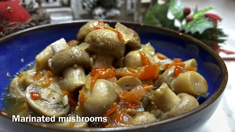 Appetizers Marinated mushrooms