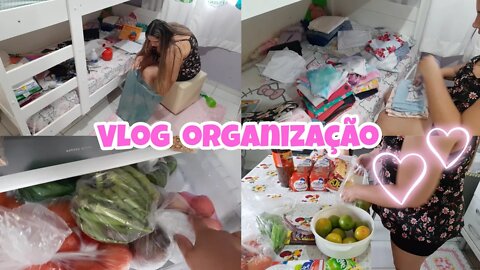 Vlog / Organizei o guarda roupa das crianças, feira do super mercado🥰