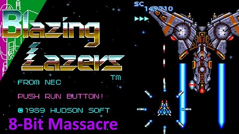 Blazing Lazers - Turbografx-16 (Run #1: Stages 1,2,3,4,5)