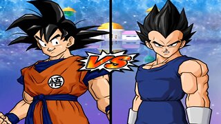 DBZ Budokai Tenkaichi 3 Goku (Mid) VS Vegeta (Second Form)