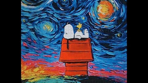 Snoopy Peanuts Starry Night 1000 Piece Jigsaw Puzzle Time Lapse