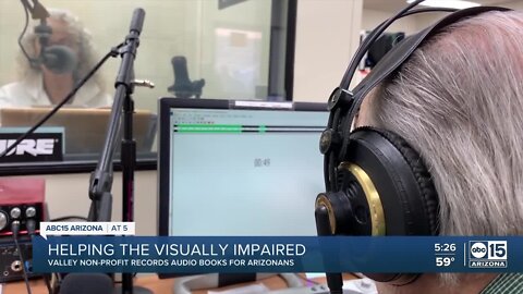 Volunteers recording audiobooks for the blind at West Valley studio