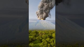 Explosive volcanic eruption, most violent type