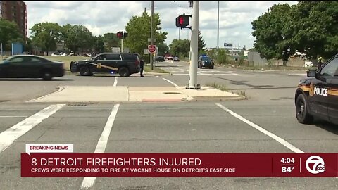 Several injured Detroit firefighters taken to Detroit Receiving Hospital