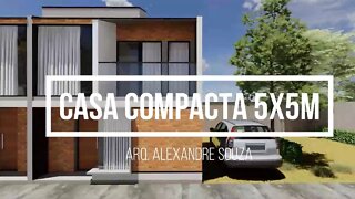 Casa compacta de 5x5m com 50m² - Projeto Studio One - Tiny House