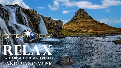 🌎Relaxe Com Lindas Cachoeiras e Música de Piano|Relax With Beautiful Waterfalls and Piano Music|2021