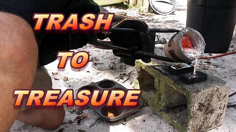 Trash to Treasure! Melting soda can into bars and ingots.