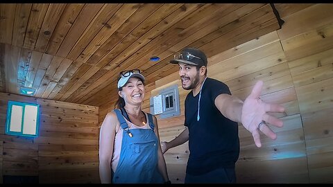 CARPET AND WALLS/Installing carpet in our loft and cedar on our walls!