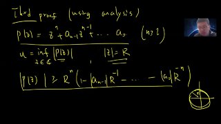 Prove fundamental theorem of algebra by analysis