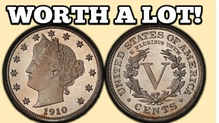 V NICKELS WORTH A LOT OF MONEY! 1910 Liberty Head Nickel Values